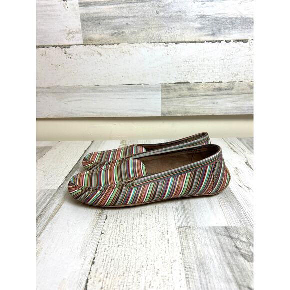 Aerosoles women's 9 Bleeker striped leather slip on driving loafer shoe new - Picture 4 of 8